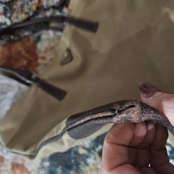 Prada Cinghiale-trimmed Canapa Tote - Picture 4 of 7